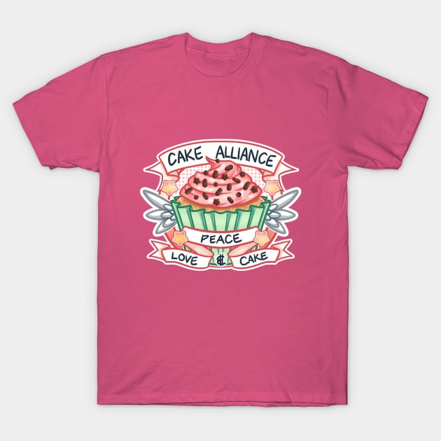 Cake Alliance Cupcake Edition T-Shirt by Vinniedraws